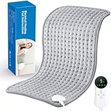 Heizkissen 30 X 60 cm Elektrisches Wärmekissen mit Automatischer Abschaltung und 9 Temperaturstufen, Heizkissen für Rücken, Nacken, Schulter, Bauch