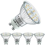 EACLL GU10 LED 4000K 4.9W Ersetzt 75W Halogen Leuchtmittel, 4er-Pack. Neutralweiss 585 Lumen Birnen, AC 230V Flimmerfrei Strahler, Abstrahlwinkel 120 Grad Spot, Nicht Dimmbar Reflektorlampen