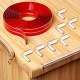 5M Kantenschutz Baby, Selbstklebend Eckenschutz Kantenschutz Transparent Eckenschutz mit 8 Tischkantenschutz Baby für Glastisch Möbel, Weich