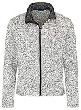 icefeld Herren Fleece Jacke in grau,marineblau oder schwarz meliert (M, grau)