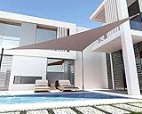 GOUJIAN Wasserdichtes Sonnensegel 5 X 5 X 5 M, Beige, Dreieckig, for Garten, Terrasse Und Balkon, UV- Und Witterungsbeständig(Khaki,4x4x4m)