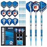 CyeeLife Dartpfeile mit Kunststoffspitze 90% Tungsten 3 Stück 90% Wolfram Soft Darts,Professionelles Darts Set mit Flights, Schäfte und Spitzen