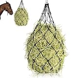 Dwafill Heunetz für Pferde, Heunetz, Heunetze für Große Pferde, Beutel mit Langsamer FüTterung, fur Heunetze, Futternetz für Pferde, Gesundheit Fördern (Schwarz)
