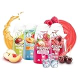 Mijuwi - Splash Bundle Mixed Sirup zuckerfrei & kalorienarm 4x48ml - Apple & Pear, Ice Tea Peach, Raspberry & Strawberry, Cherry - Getränkesirup für Wasser & mehr für bis zu 24l fruchtige Getränke