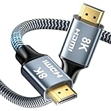 CABNEER 8K HDMI 2.1 Kabel 4m, HDMI Kabel Hoch Geschwindig 48Gbps 8K@60Hz 4K@120Hz 2.2/2.3 für Dolby eARC HDCP HDR, Kompatibel mit HDTV, Laptop etc