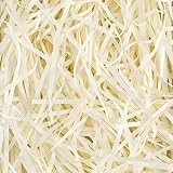 500g Geschreddertes Seidenpapier Raffia Hamper Shreds Geschreddertes Seidenpapier Füllmaterial für DIY Party Geschenkdekoration und Korbfüllung(Cremeweiß)