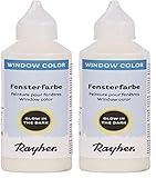 Rayher HOBBY 38702000 Nachtleuchtfarbe easy paint, Flasche 80 ml, Leuchtet im Dunkeln (Packung mit 2)
