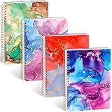 HAKACC 4 Stück Spiralnotizbuch A5, 80 Blatt Hardcover Spirale Notizblock 21 x 15cm College liniert Tagebuch für Damen und Herren Arbeit Büro Schule