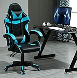 mcc direct Bürostuhl Ergonomisch, Schreibtischstuhl, Drehstuhl, Gaming Sessel, Gamingstuhl (Blau)