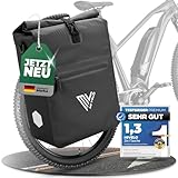 MIVELO 2in1 Fahrradtasche für Gepäckträger Gepäckträgertasche 100% wasserdicht Fahrrad Tasche für Gepäckträger (Schwarz-Carbon, 25L)