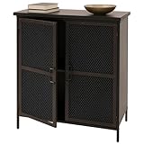 Mendler Apothekerkommode HWC-O79, Schrank Highboard Staufächer, Vintage Shabby-Look 94x80x35cm, Metalloptik