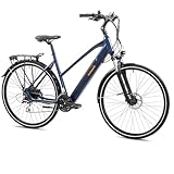 TRETWERK 28 Zoll E-Bike Seville 5.0 blau - Trekkingbike Damenfahrrad mit 24 Gang Kettenschaltung - Elektrofahrrad mit Heckmotor 250W, 36V