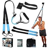 KEAFOLS Schlingentrainer Sling Trainer mit Türanker Einstellbar Schlingentraining Set Zuhause Suspension Trainer Fitness Band für Ganzkörpertraining