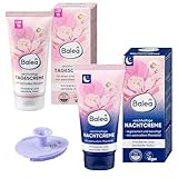 2er-Set Hautpflege: REICHHALTIGE Nachtcreme intensive Feuchtigkeit mit Mandelöl (50 ml) + Tagescreme intensive Feuchtigkeit mit Mandelöl (50 ml) LSF 15, 100ml + Bonus Silikonschwamm
