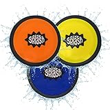 Wasser Frisbee 3er Set klein - Die Wurfscheiben sind das Outdoor Fun Sport Gadget - Water Bouncer der auf der Wasseroberfläche springt | Ø 7,5 cm Durchmesser | Spaß für Pool, Meer & Freibad (3er Set)