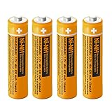 4 Packungen HHR-65AAABU NI-MH AAA Akku für Schnurlostelefone, 1.2V 630mah Ersatzbatterien Kompatibel mit Panasonic HHR-55ABU HHR-83ABU Schnurlostelefon für den Heimgebrauch