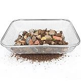 Gartensieb Edelstahl Erdsieb & Garten-Kompostsieb,Heavy Duty Gartensieb für Boden und Steine, Garten Rätsel perfekt für Gartenarbeit, Ideales Sieb zum Sieben und Filtern Kompost,Erde und Sand