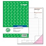 SIGEL LI525 Lieferscheine mit Empfangsschein, A5, 2x50 Blatt, mit Blaupapier, ultrafeiner Mikroperforation