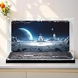 Acryl-Vitrine für Lego 42182 Lunar Rover, staubdichte Box, Aufbewahrungsbox, transparente Box, Displaybox kompatibel mit 42182 (nur Box) (3 mm Hintergrund)