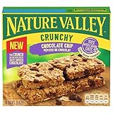 Nature Valley Crunchy Chocolate Chip Multipack – Knusprige Müsliriegel mit Haferflocken und Schokoladenstückchen, 5er Pack, 50 Riegel – je Packung 2 Riegel
