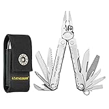 LEATHERMAN - Rebar, kompaktes Multi-Tool mit 17 wichtigen Werkzeugen, aus rostfreiem Stahl, mit Nylon Holster