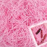 Füllmaterial Geschenk, 200g Osternest Füllung, Raffia Geschreddertes Papier, Papierschnitzel für die Osterdekoration Korbfüllung und Geschenkverpackung (Rosa)