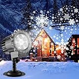 ALED LIGHT Schneeflocken Projektor Lichter im Freien, 9W Super heller, Schneefall Lampe Nacht Licht Projektion, LED Weihnachten Projektor Lichter wasserdicht für Christmas, Hochzeit, Halloween