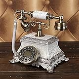 YHEIANJ Schnurgebundenes antikes Telefon, Vintage-Retro-Festnetztelefon, Mobilteil für das Haus zu Hause, modisches klassisches Wählrad im Stil der 60er Jahre, Retro-Festnetztele