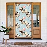 Dekorativer Türvorhang mit französischer Bulldogge in Herzform, Tür-Dekoration für den Innen- und Außenbereich, Frühling, Sommer, Herbst, Winter, Weihnachtsdekoration