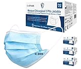 Set mit 4-50 OP Masken - Medizinisch-Chirurgische Gesichtsmaske OneProtek - Dreischichtige Typ 2R IIR Maske - CE-Zertifiziert Norm EN14683:2019 - Einweg-Medizinische mundschutz, atmungsaktive