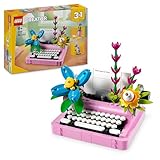 LEGO Creator 3in1 Schreibmaschine mit Blumen - Spielzeug umbaubar in EIN Keytar Modell oder einen Blumentopf mit Notizblock & Stift - Bauset - Geschenk für Mädchen und Jungen ab 8 Jahren 31169