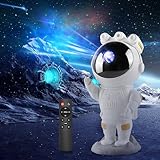 Astronaut LED Sternenhimmel Projektor，Galaxy Star Projektor Spaceman Nachtlicht，Planetarium Projektor mit Timer und Fernbedienung，Schlafzimmer Deckenprojektion Lampe，Geschenk für Kinder und Erwachsene