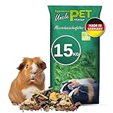 Eggersmann Uncle Pet 15 kg Meerschweinchen Futter - Premium Meerschweinchenfutter - Müsli für Meerschweinchen mit der natürlichen Kraft aus Kräutern, Gemüse und Obst (15 kg Sack)