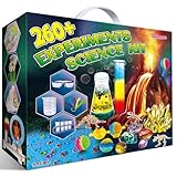 YOPINSAND 260 Experimente Kits für Kinder, STEM Kreativ Spielzeug Mint-Lernsatz Wissenschaft Experimentierkasten Labor Geschenke für Jungen Mädchen, Chemie-Set, Vulkan, Edelstein Ausgrabung
