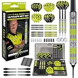 WINMAU - Professioneller Spieler - Michael Van Gerwen MvG Geschenkset - 18g Weiche Spitze - 50-teiliges Profi Darts Set - Enthält 4 x Stiele, 4 x Flüge und Zubehör