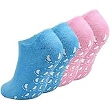 Cozlly 2 Paar Gel Socken, Socken Gel, Fuß Spa Socken, Fußpflege Gel Socken für Frauen und Männer, feuchtigkeitsspendende Socken über Nacht, Fußmaske Socks, Feuchtigkeitsspendende Fußpflege