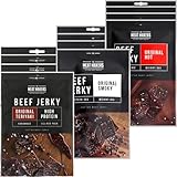 The Meat Makers - Original Smoky | Teriyaki | Hot Beef Jerky Snack Mix 300g (12x25g) - Getrocknetes Rindfleisch Beef Jerky Trocken Fleisch Trockenfleisch für Menschen