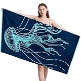 Komicea Strandtuch XXL 90×180 cm, Strandtuch Mikrofaser Groß Schnelltrocknendes, Mikrofaser Handtuch Damen, Sandfrei Badetuch für Sport Reise Strand Sauna