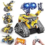 INSOON Technik Roboter Kinder Bauspielzeug 5-in-1 App & Fernsteuerung Wall Roboter Technic Robot Panzer Dinosaurier RC Spielzeug Geburtstags Geschenk für Kinder ab 6-12+ Jahre Jungen Mädchen 520 Stück
