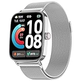 Smartwatch Herren Damen mit Telefonfunktion,1.85' HD Uhren mit Herzfrequenz Schlafmonitor SpO2 Schrittzähler,110+ Sportmodi Fitnessuhr,IP68 Wasserdichte Smart watch Kompatibel für iOS/Samsung/Android