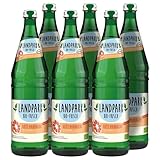 Landpark Bio-Erfrischungsgetränk Rote Mandarine, 6 x 0,75 L in der Glasflasche | ohne Kohlensäure | Wasser mit Geschmack