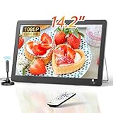 DESOBRY 14.2 Zoll Tragbare Fernseher, 1080P wiederaufladbare mini TV mit Antenne und DVB-T2-Tuner, Outdoor-TV-Unterstützung HDMI/USB/AV-Eingang, 12v für Wohnmobil/Camping