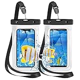 wasserdichte Handyhülle,Handy Wasserschutzhülle Wasserfeste Hülle für Schwimmen, Unterwasser Handytasche IPX8 Waterproof Phone Case Kompatibel mit bis 7' iPhone 14 13 12 Pro Max Plus [2 Stück]