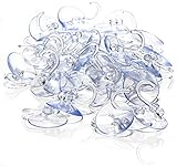 com-four® 40x Saugnapfhalter mit Kunststoffhaken - Mehrzweck-Haken für Lichterketten und andere Dekoration - Wandhaken (40 Stück - Ø 4cm)