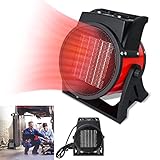 Aufun 3000 Watt Elektroheizer Bauheizer, Keramik Heizstrahler mit Thermostat mit 3 Heizstufen Elektroheizung für Baustelle Haus Werkstatt Wohnung Garage Heizgerät