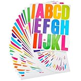 24 Blatt Selbstklebende Buchstaben, 5.1cm/2inch Klebebuchstaben Groß, Vinyl Buchstaben Sticker, Buchstaben Zum Aufkleben, Klebebuchstaben Wetterfest, für Outdoor Schilder Briefkästen Fenster Autos