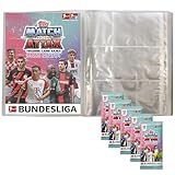 Bundle mit Topps Match Attax Bundesliga - 2023/24-1 Leere Sammelmappe + 5 Booster + Exklusive Collect-it Hüllen