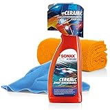 detailmate SONAX XTREME Ceramic Spray-Versiegelung Set Coating Keramik Versiegelung für autos mit 2x Mikrofasertuch, für Schutz und Glanz