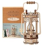 Sadodo 3D Holz Puzzle Laterne,3D Holzpuzzle Antike LED Hand Lampe Licht Modellbau DIY Holzpuzzle Modellbausatz Bausatz für Erwachsene,Geburtstag Geschenke 3D Wood Puzzle Lamp Lantern Gift (Laterne)