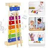 XiYee Xylophon für Kinder, Spielzeug Xylophon mit Holzschlägeln, Rhythm Musikinstrument für Kinder Pädagogische Entwicklung Spielzeug Geburtstags Geschenk